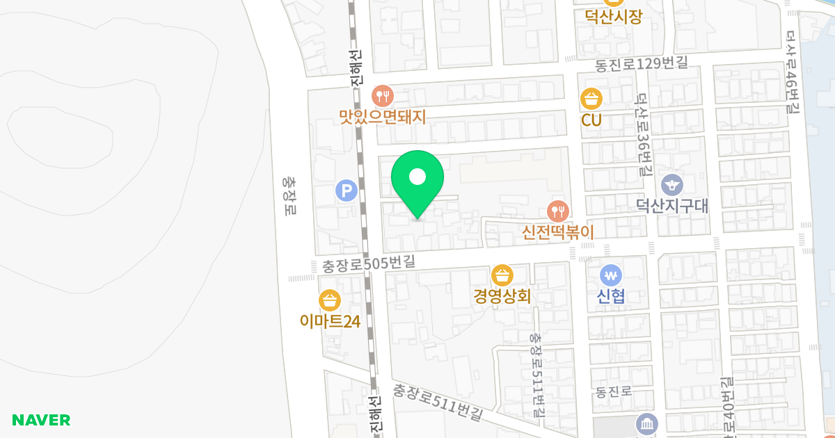 아느칸빌 위치 지도 - 경상남도 창원시 진해구 덕산로14번길 23-6
