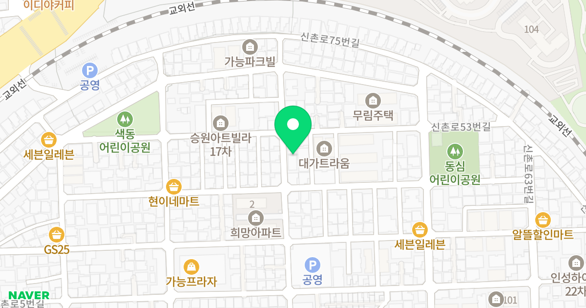 휴정빌3차 위치 지도 - 경기도 의정부시 신촌로39번길 46