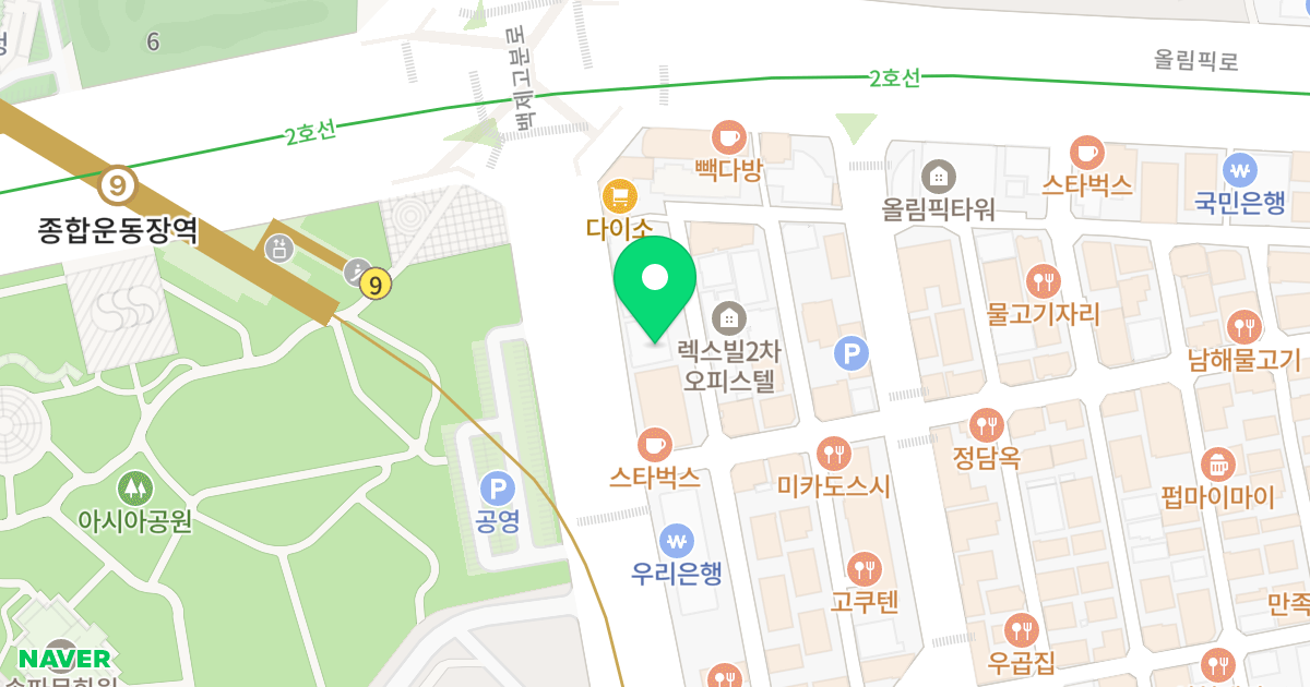 위너스오피스텔II 위치 지도 - 서울특별시 송파구 백제고분로 67