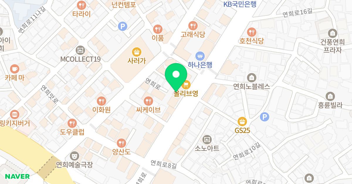 (188-3) 위치 지도 - 서울특별시 서대문구 연희로 95