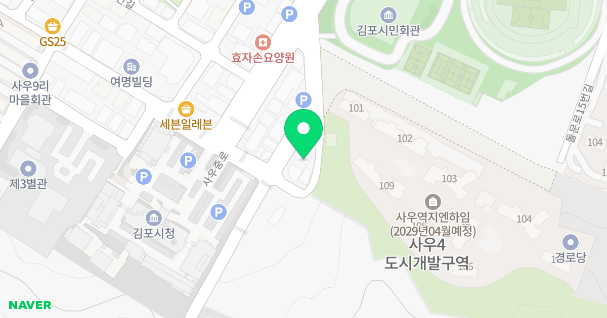 현대리버스텔 위치 지도 - 경기도 김포시 장릉로 126