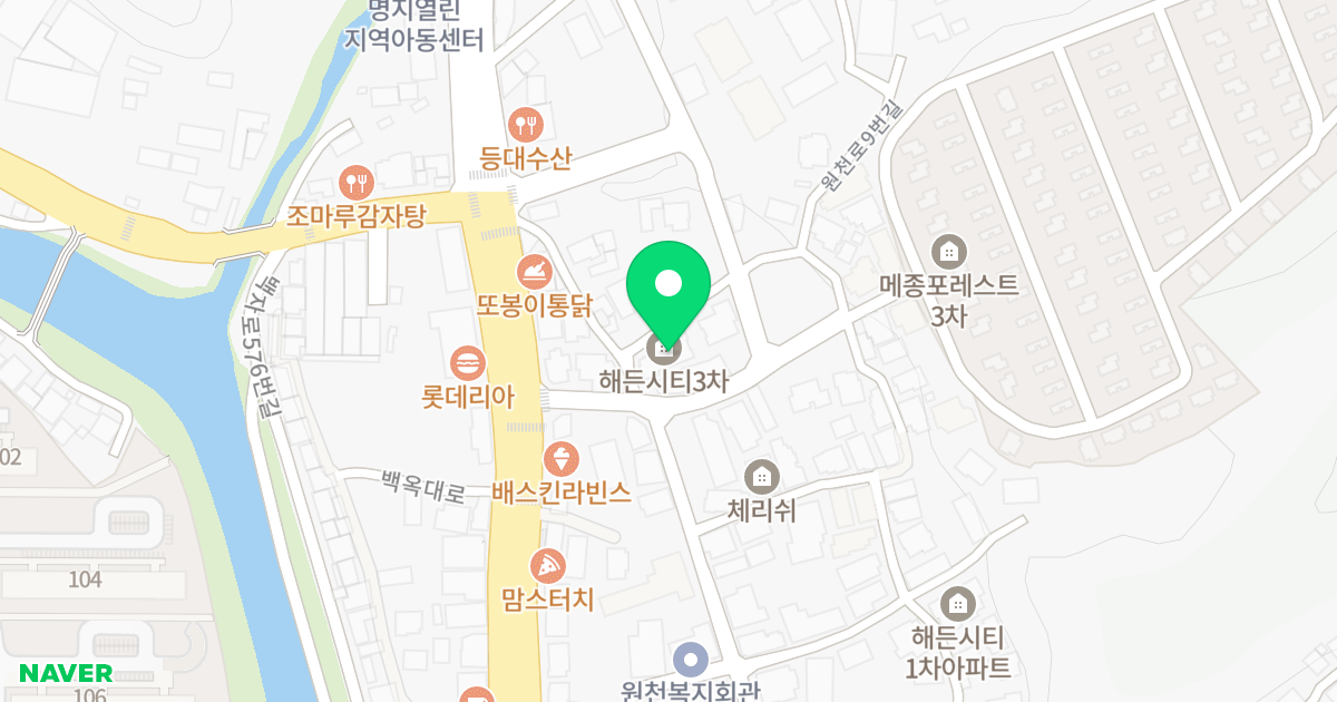 해든시티3차 위치 지도 - 경기도 용인시 처인구 이동읍
