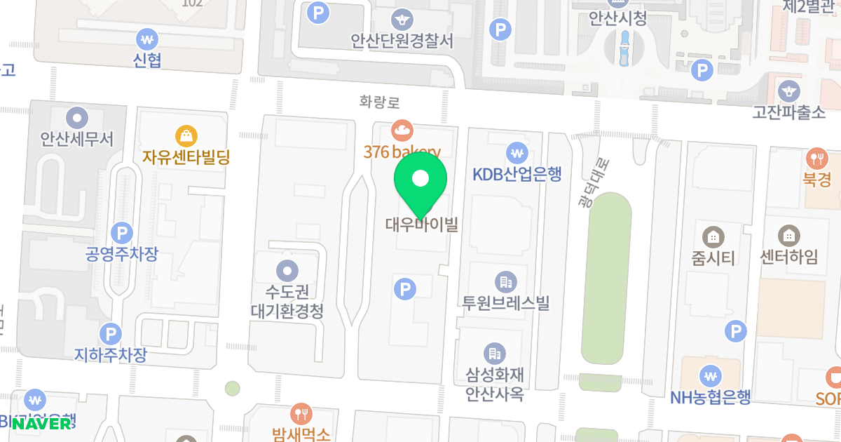 대우마이빌 위치 지도 - 경기도 안산시 단원구 고잔로 23-12