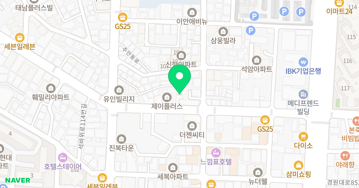 마인블루빌 위치 지도 - 인천광역시 미추홀구 석바위로 127