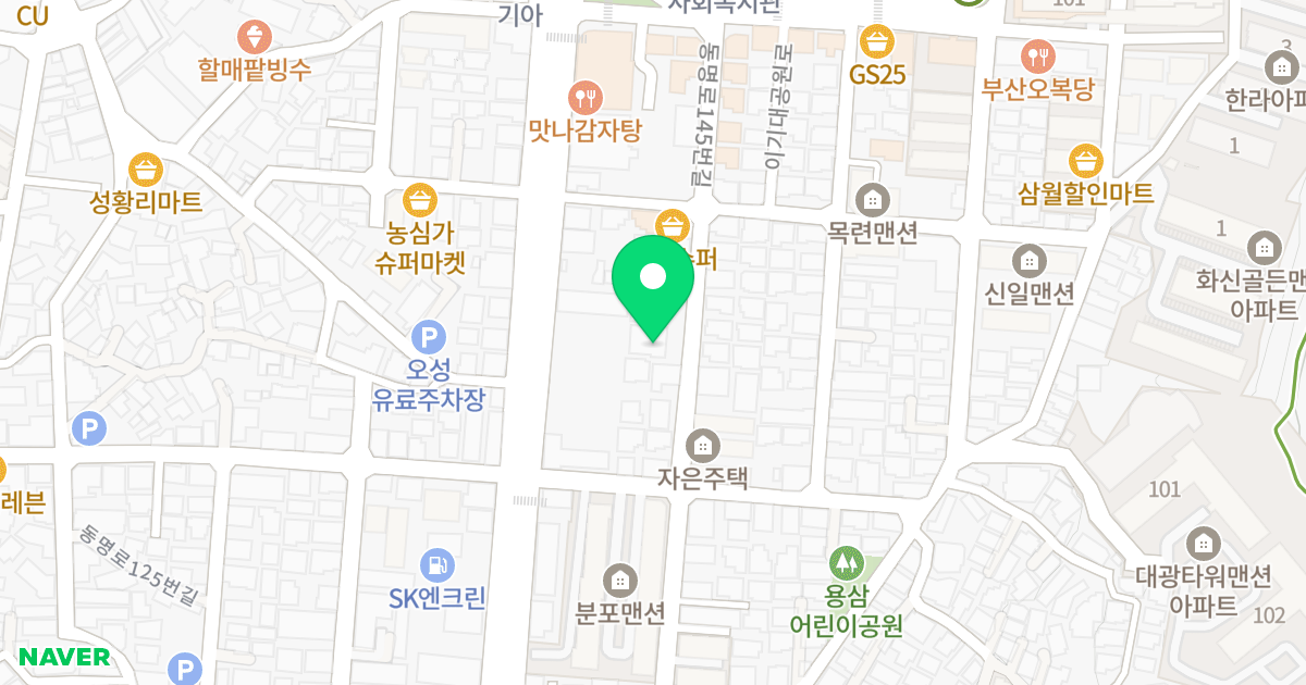 휴하임 위치 지도 - 부산광역시 남구 동명로145번길 75