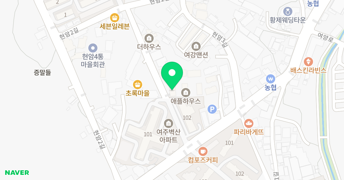 애플하우스 F 위치 지도 - 경기도 여주시 도예로 39-2