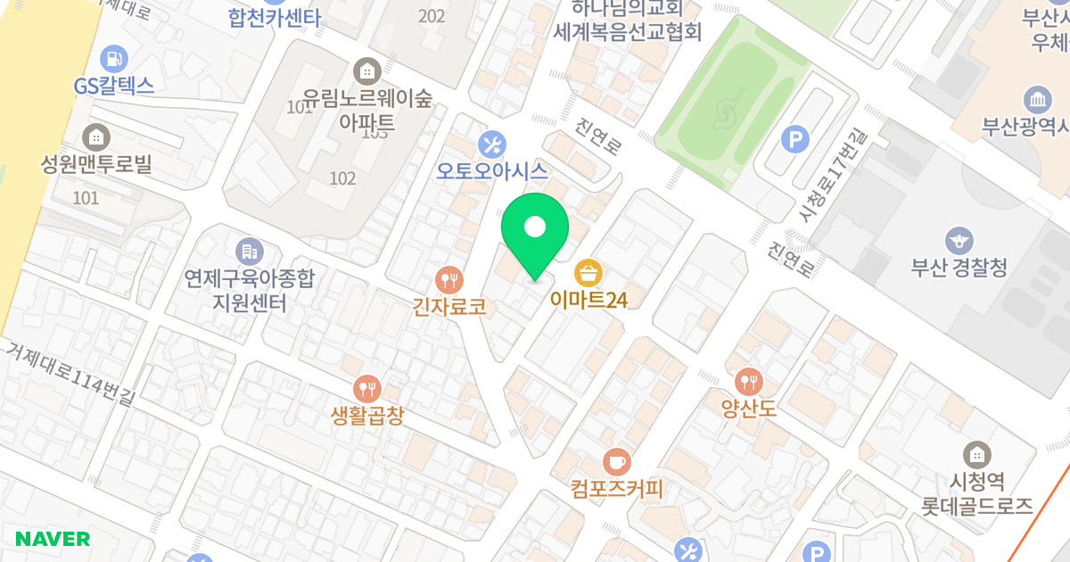 다조은빌 위치 지도 - 부산광역시 부산진구 중앙대로989번길 59