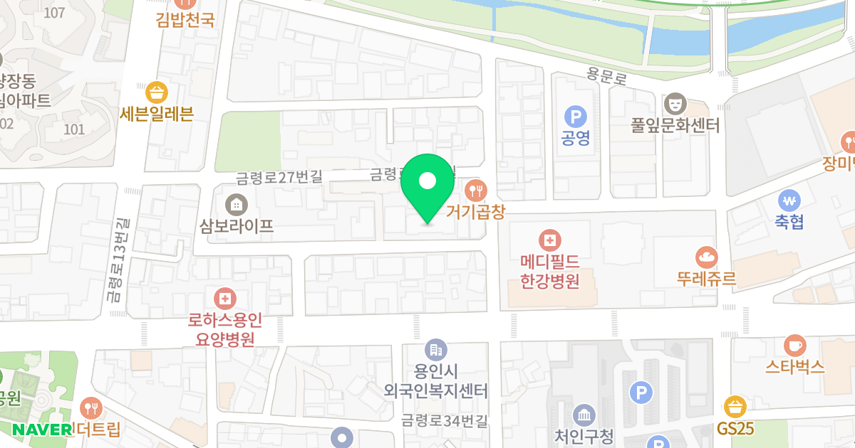 펠리체빌 위치 지도 - 경기도 용인시 처인구 금령로27번길 6-7