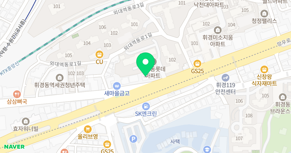 (77-8) 위치 지도 - 서울특별시 동대문구 망우로 91