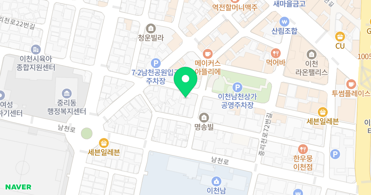 1동 위치 지도 - 경기도 이천시 어재연로10번길 12