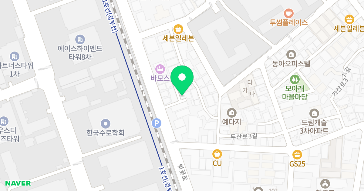 세움아트빌3차 B동 위치 지도 - 서울특별시 금천구 벚꽃로 198-10