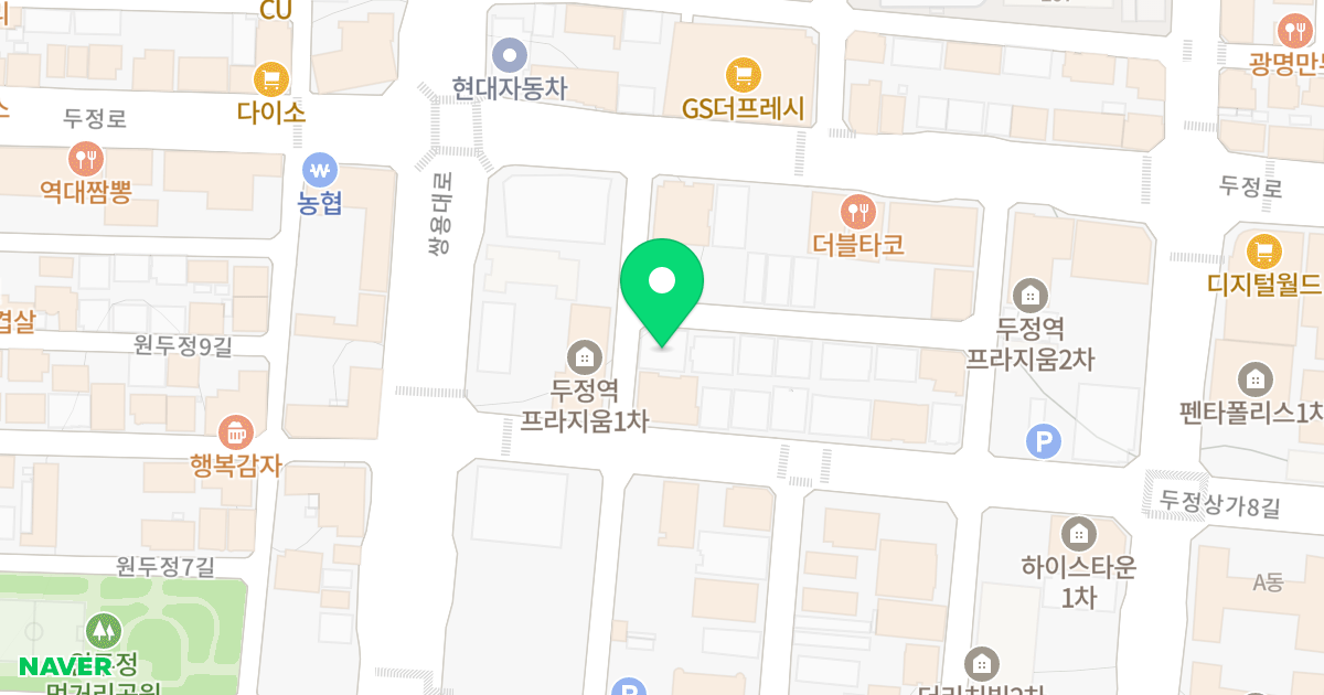 (1302) 위치 지도 - 충청남도 천안시 서북구 두정상가1길 32-2