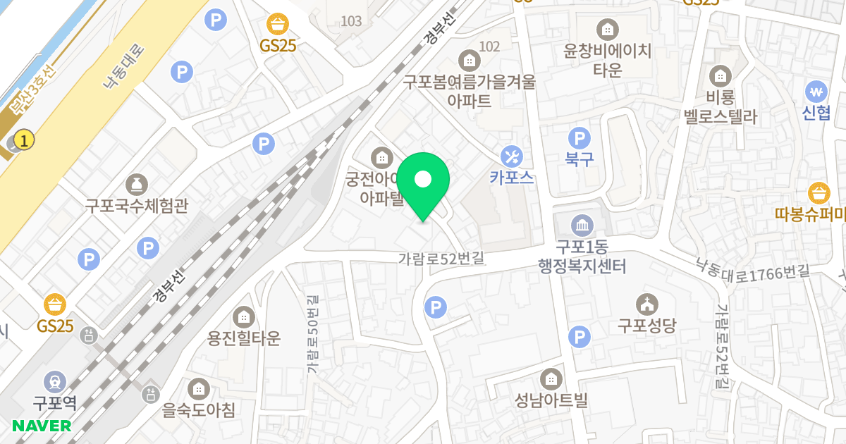 세종벨라지오 위치 지도 - 부산광역시 북구 가람로58번길 16