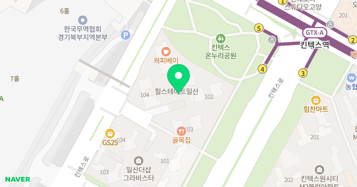 힐스테이트 일산 위치 지도 - 경기도 고양시 일산서구 킨텍스로 217-21