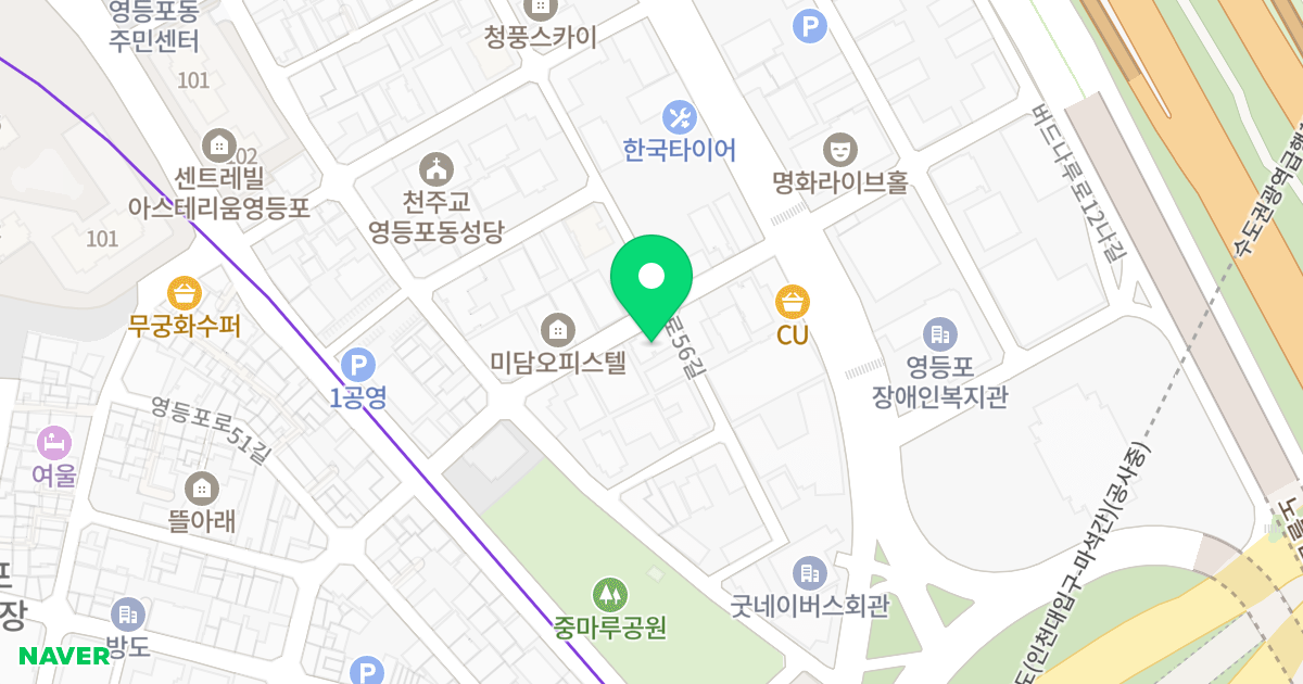 리치스퀘어 위치 지도 - 서울특별시 영등포구 버드나루로3길 7