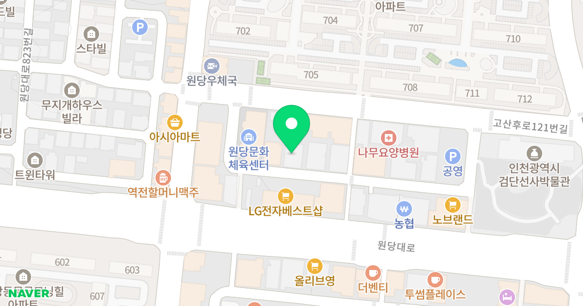 가람오피스텔 위치 지도 - 인천광역시 서구 고산후로121번안길 24