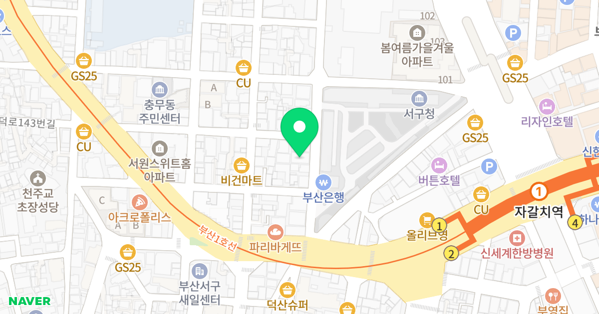 JK캐슬 위치 지도 - 부산광역시 서구