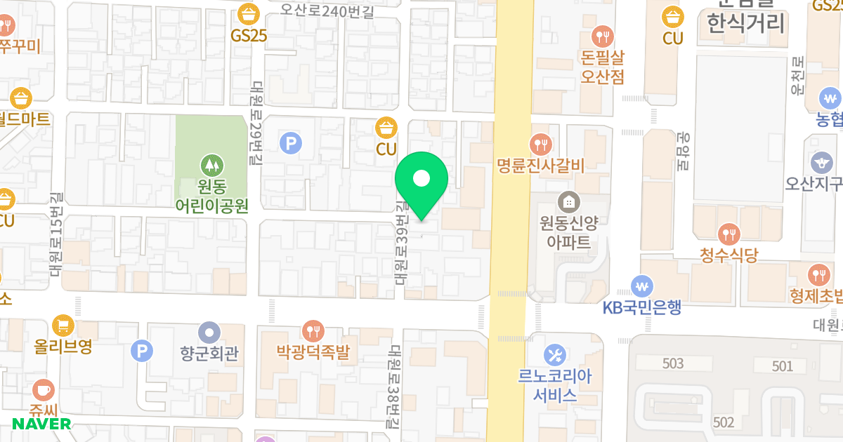 (757-6) 위치 지도 - 경기도 오산시 대원로39번길 8