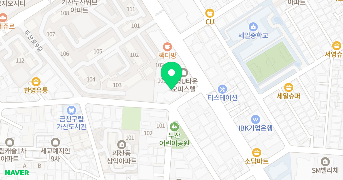 해찬행복드림 위치 지도 - 서울특별시 금천구 가산로5길 14