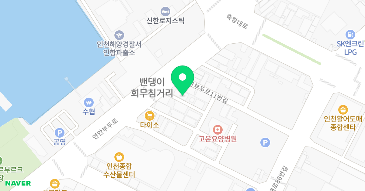 (27-122) 위치 지도 - 인천광역시 중구
