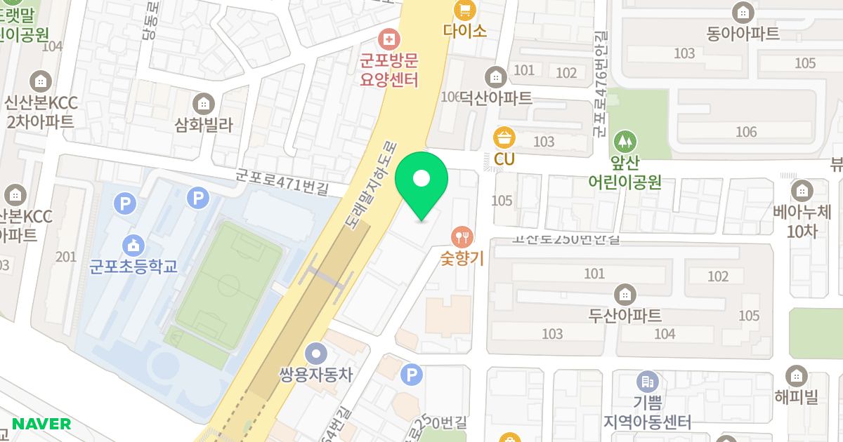 군포 벤처텔 위치 지도 - 경기도 군포시 군포로 472