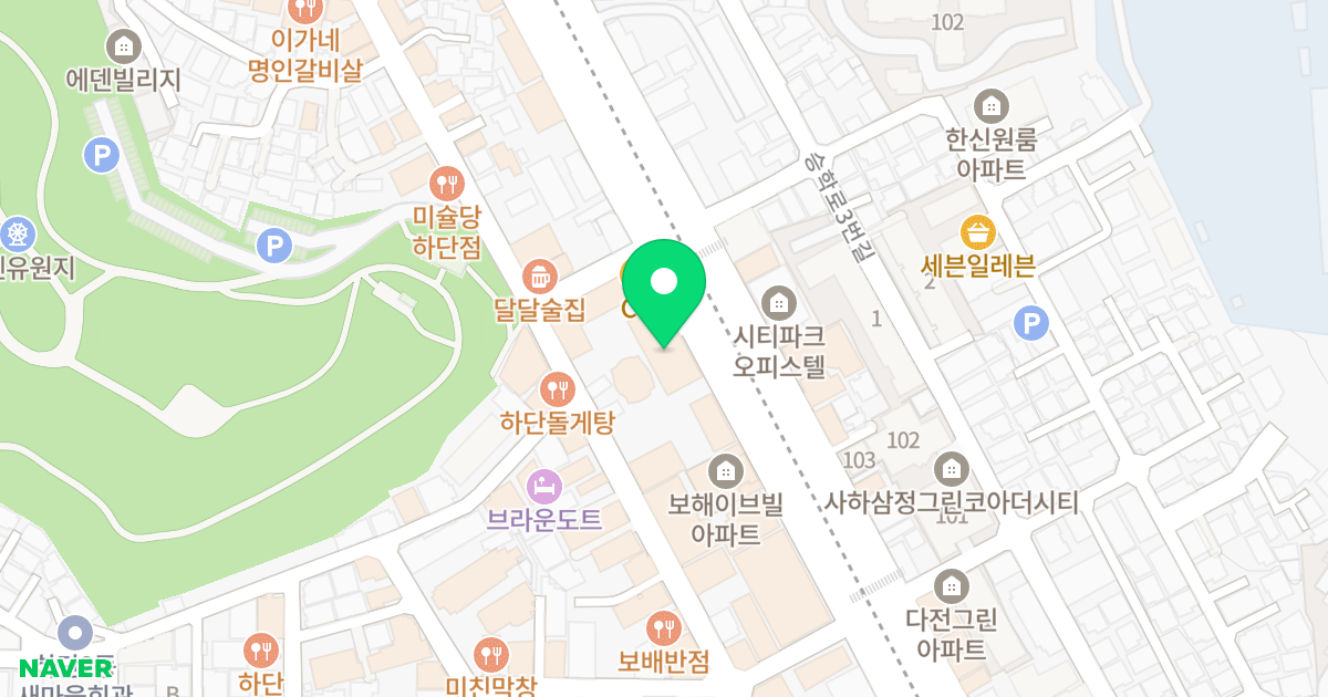 하단 지음 주상복합 위치 지도 - 부산광역시 사하구 낙동대로 499