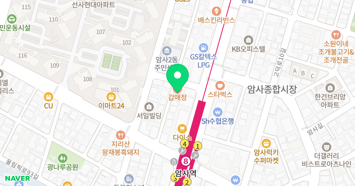 암사오피스텔 위치 지도 - 서울특별시 강동구 상암로5길 18