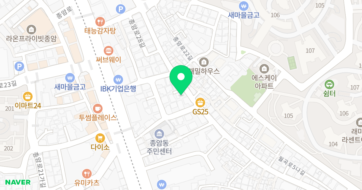 화인하우스 위치 지도 - 서울특별시 성북구 월곡로5길 79-1