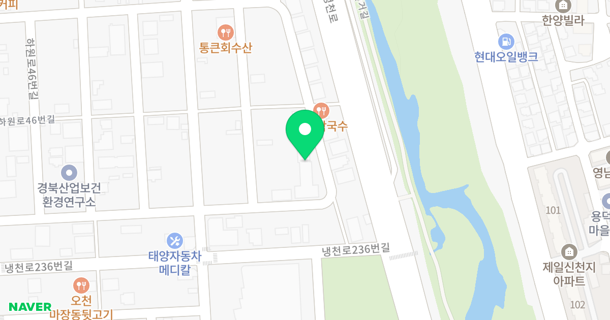 유니파크5차 위치 지도 - 경상북도 포항시 남구 오천읍