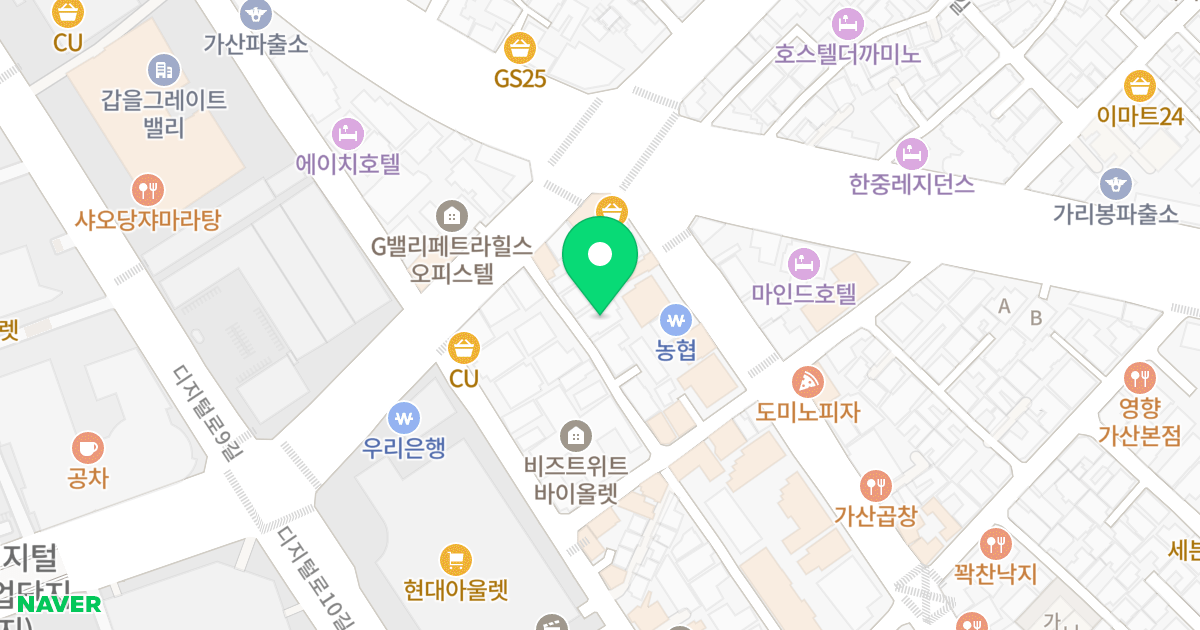 몽삐에뜨6차 위치 지도 - 서울특별시 금천구 디지털로 208-9
