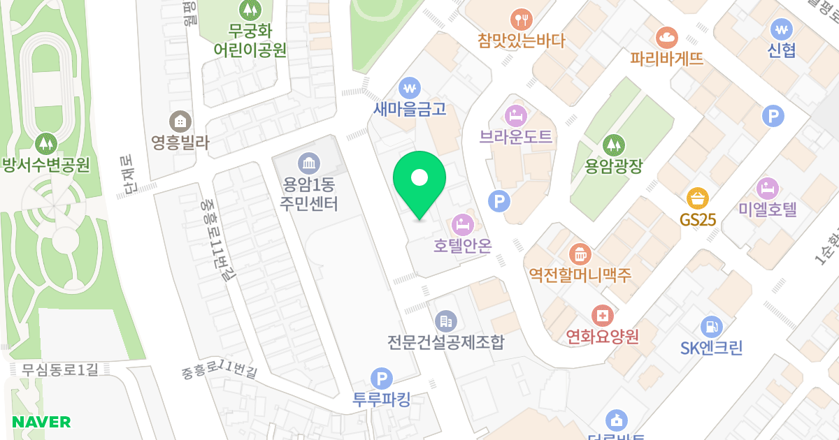 (1612) 위치 지도 - 충청북도 청주시 상당구 중흥로 24