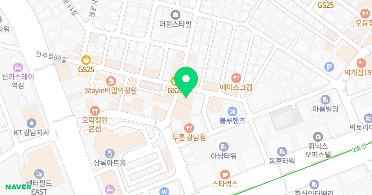 리에바움 오피스텔 위치 지도 - 서울특별시 강남구 언주로98길 30