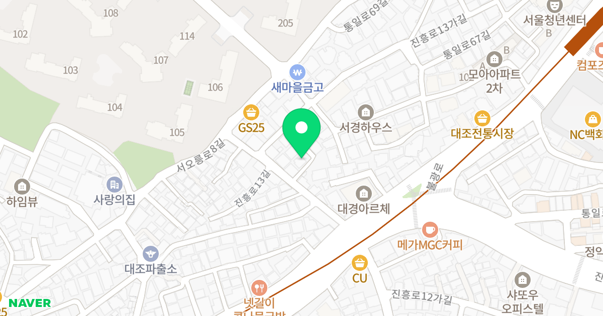 동양빌 위치 지도 - 서울특별시 은평구 진흥로13길 6-3