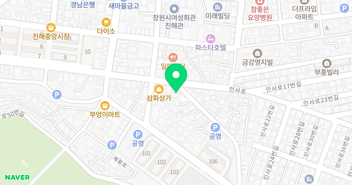 미성오피스텔 위치 지도 - 경상남도 창원시 진해구 인사로6번길 2