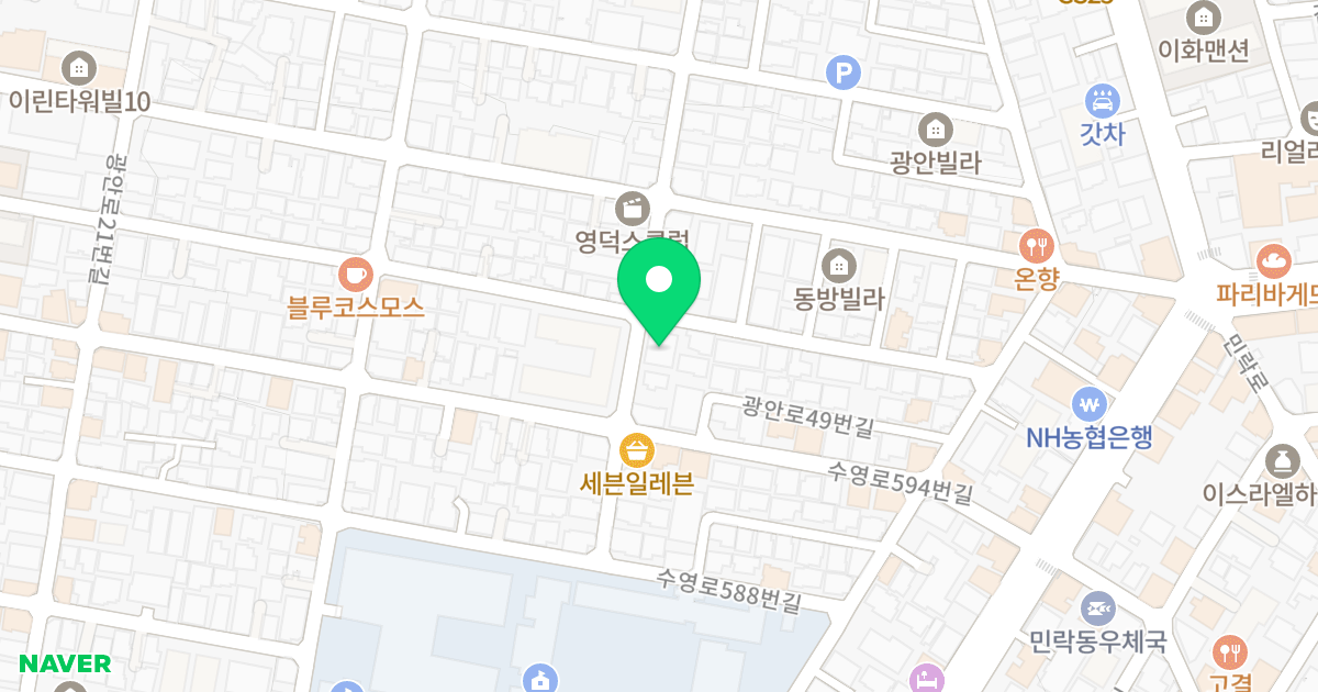 제이타운 위치 지도 - 부산광역시 수영구
