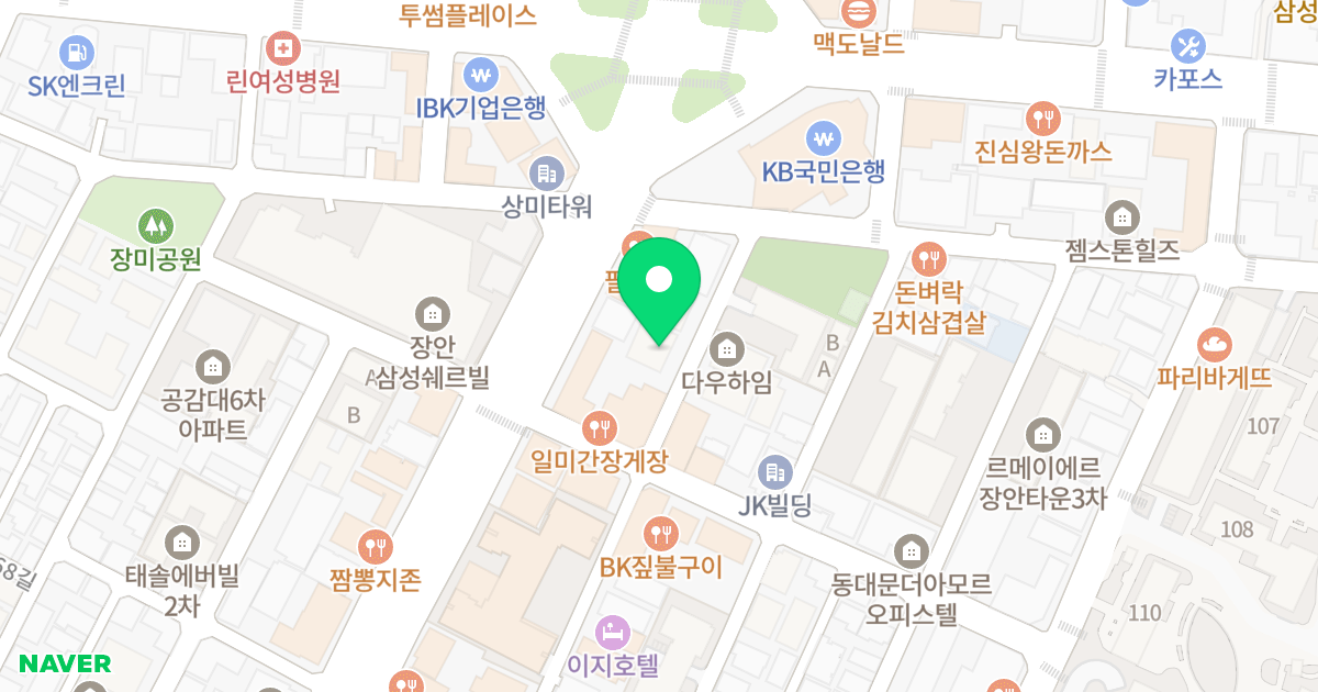 태솔타운2차 위치 지도 - 서울특별시 동대문구 장한로26가길 14