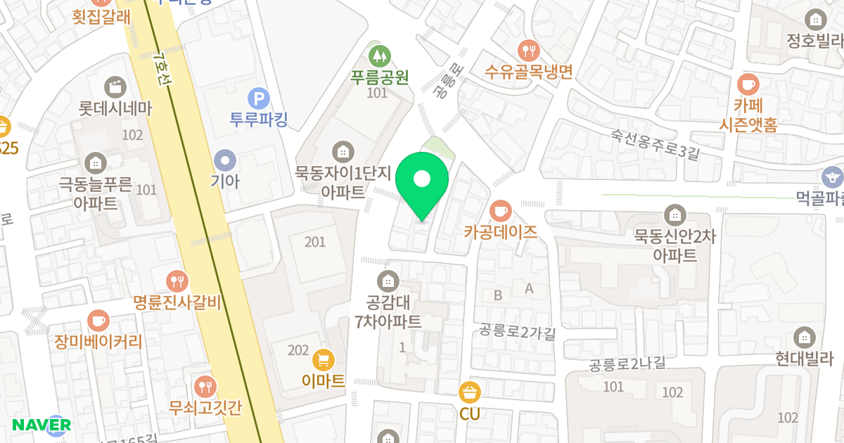 JCUBE 제이큐브 위치 지도 - 서울특별시 중랑구 숙선옹주로 18-12
