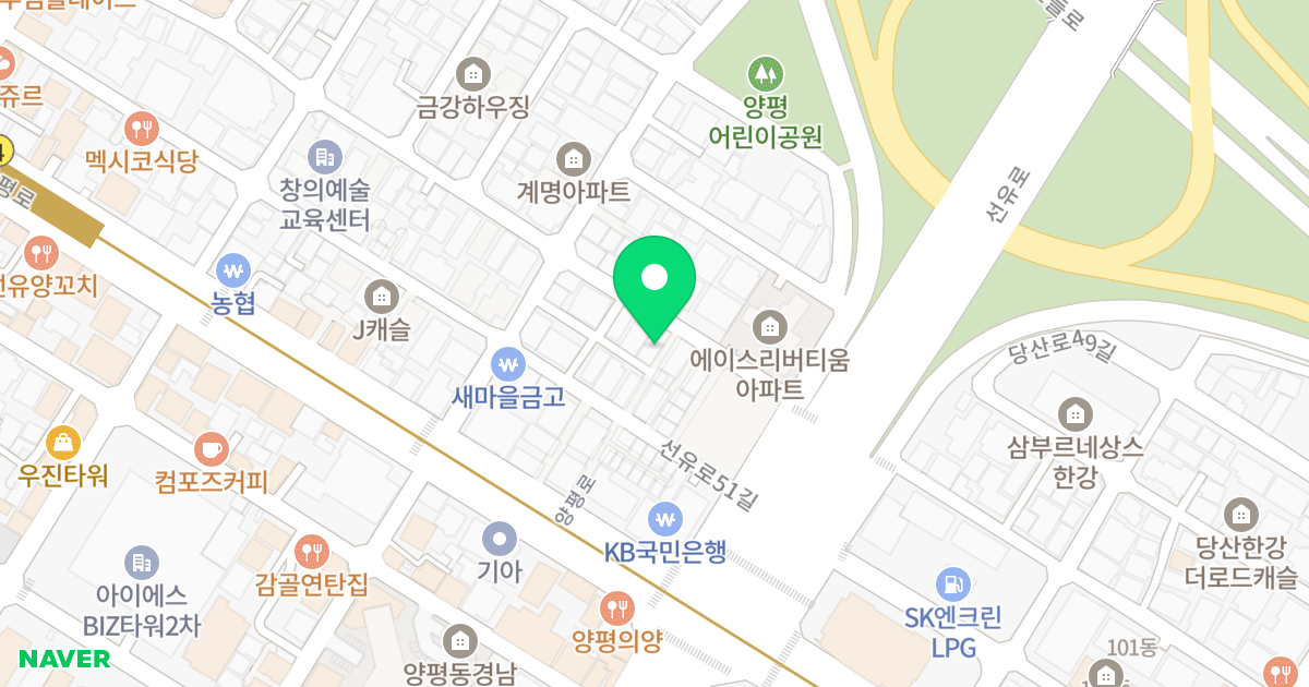 밀레니엄 위치 지도 - 서울특별시 영등포구 선유로53길 7