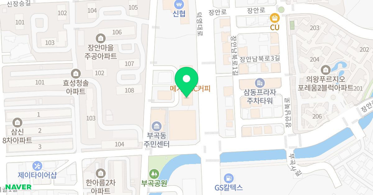 (582-4) 위치 지도 - 경기도 의왕시 부곡중앙남7길 8-6
