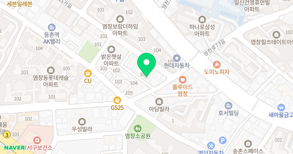 시원트레벨 위치 지도 - 서울특별시 강서구 공항대로65길 69-6