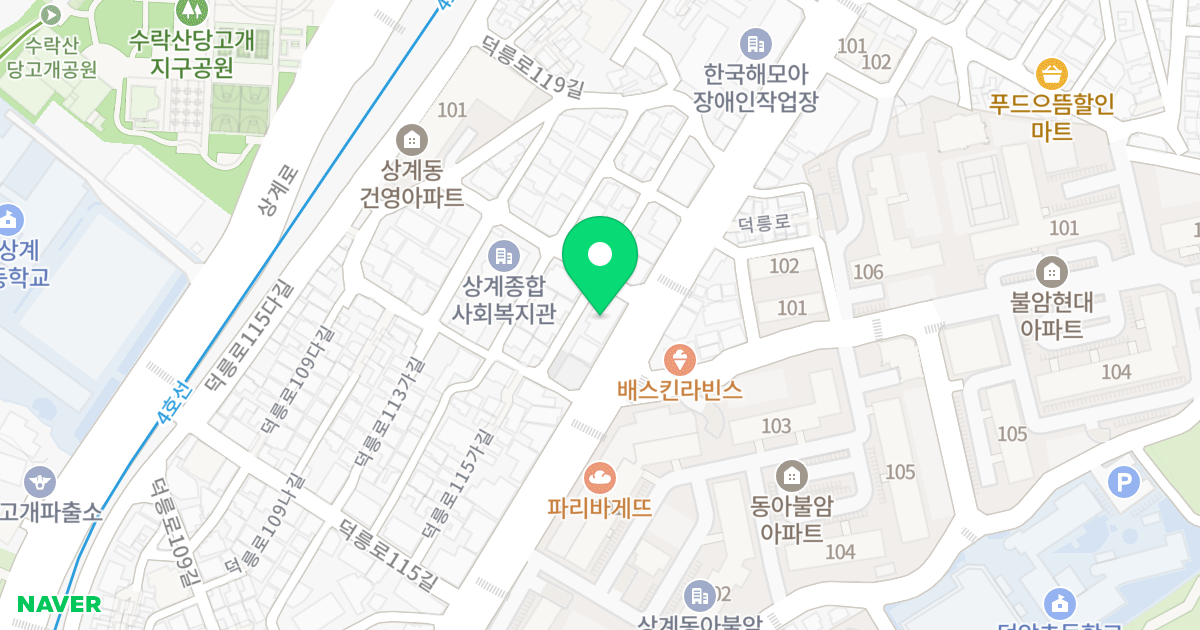 (101-149) 위치 지도 - 서울특별시 노원구 덕릉로 791