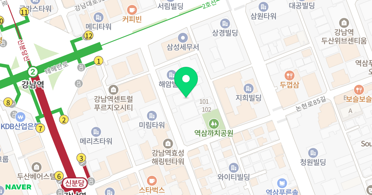 예성I라이프 위치 지도 - 서울특별시 강남구 테헤란로4길 13