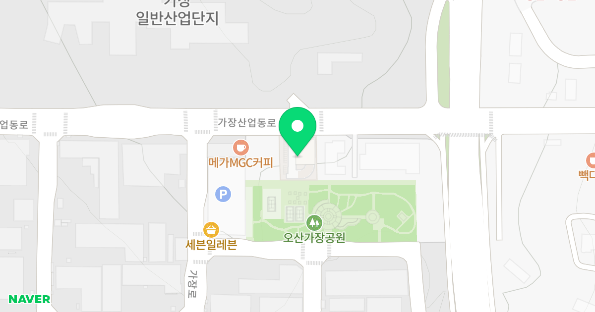 오산가장 행복주택 위치 지도 - 경기도 오산시 가장산업동로 38