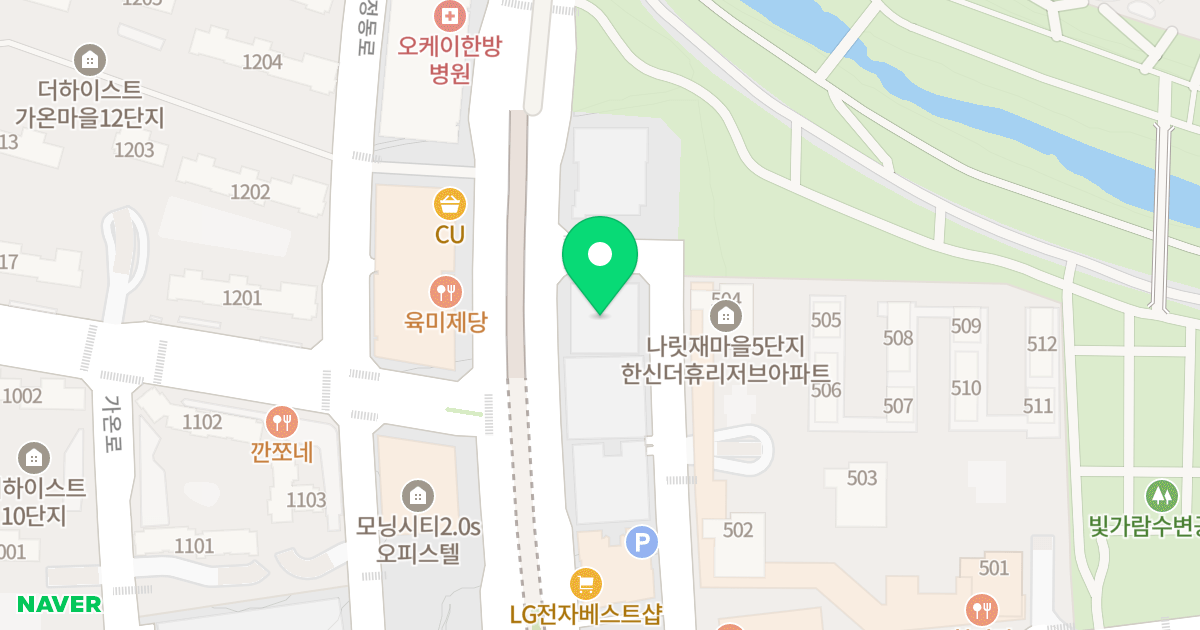 리치먼드시티세종 위치 지도 - 세종특별자치시  한누리대로 320