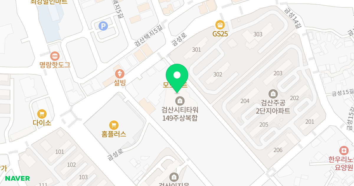 검산시티타워149 위치 지도 - 전북특별자치도 김제시 금성로 128-16