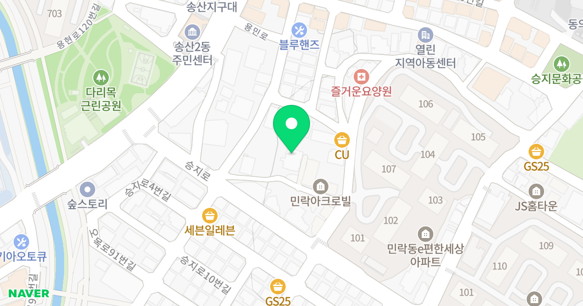 민락아크로빌(C동) 위치 지도 - 경기도 의정부시 승지로19번길 11-26
