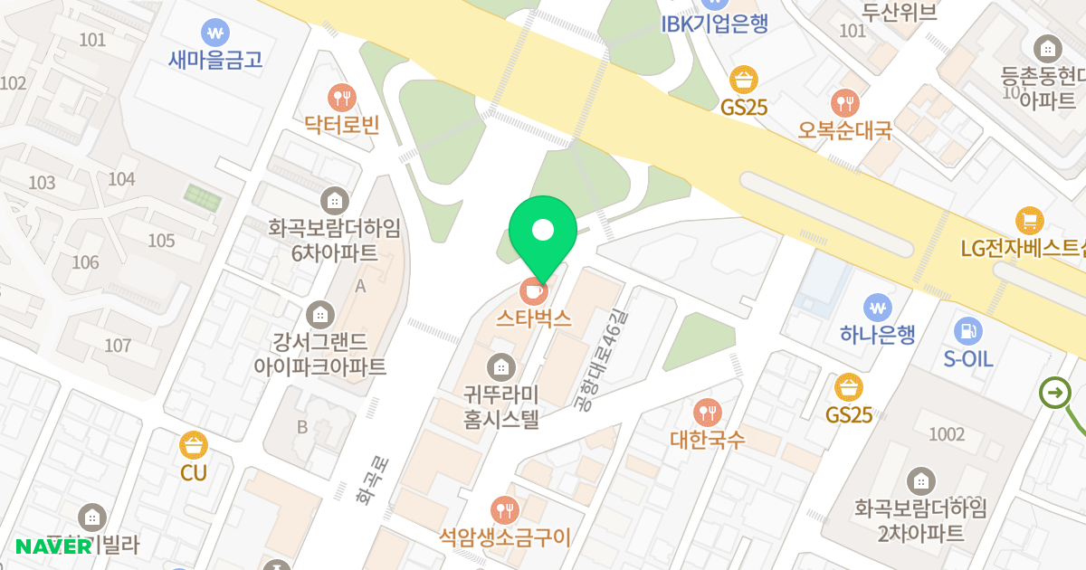 SJ라벨라 위치 지도 - 서울특별시 강서구 화곡로 350