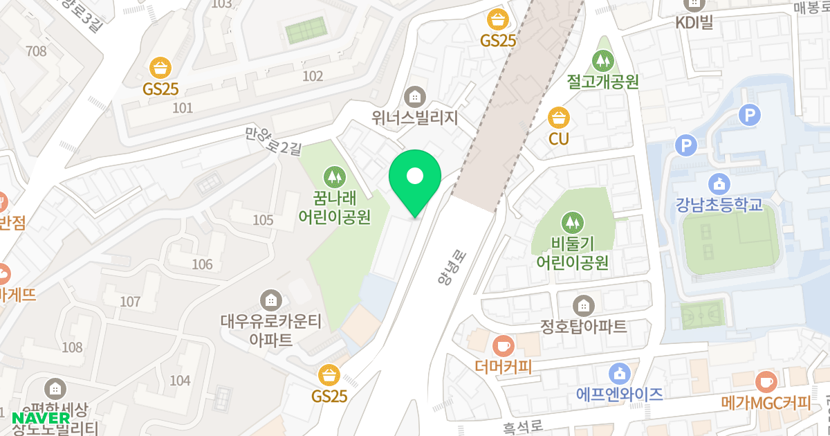 상도 프라이드 522 위치 지도 - 서울특별시 동작구 매봉로 13