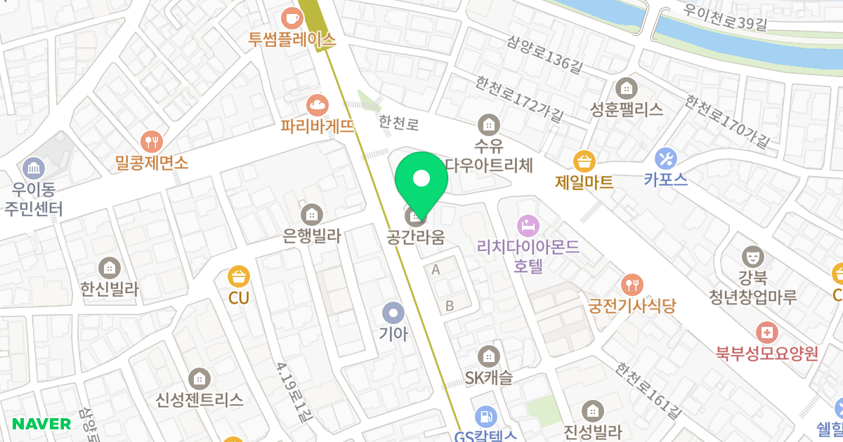 (274-5) 위치 지도 - 서울특별시 강북구 삼양로 498