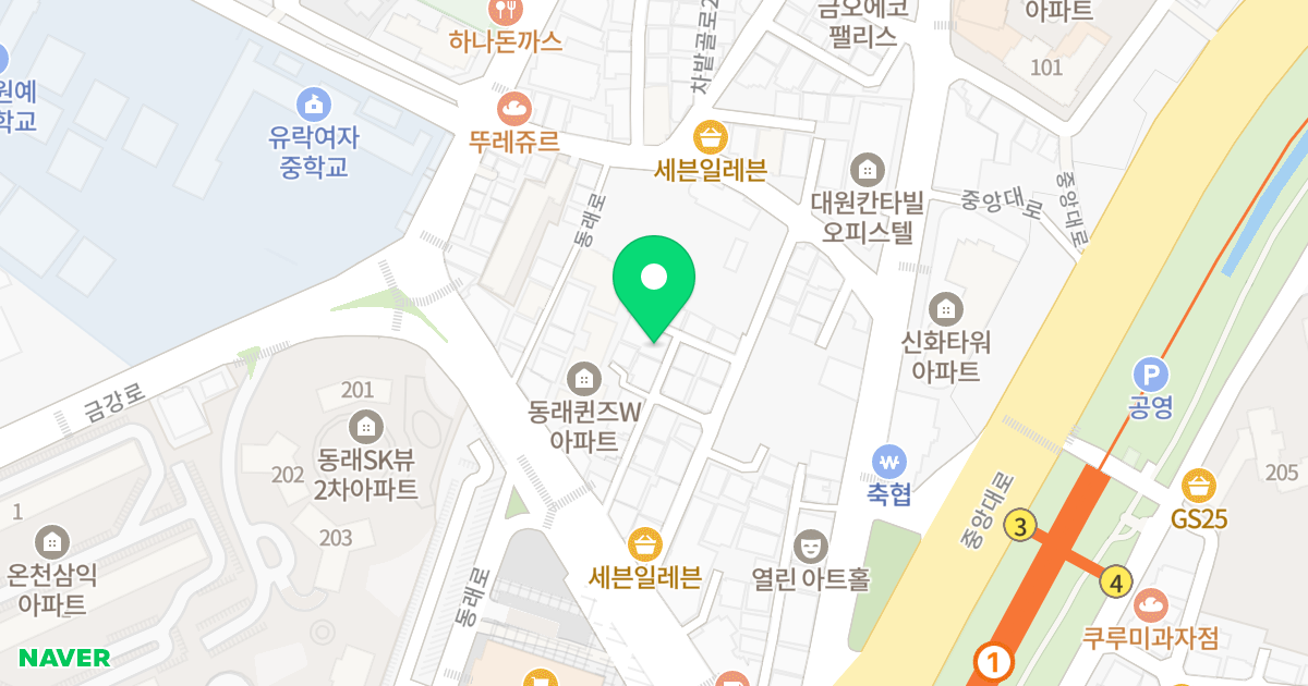 프리랜드 위치 지도 - 부산광역시 동래구